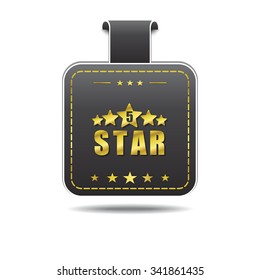 5 Star golden Vector Icon Design