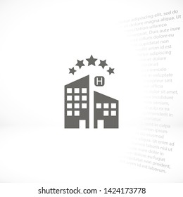 5 star hotel vector icon 10 eps , Lorem ipsum Flat design