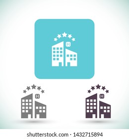 5 star hotel vector icon 10 eps , Lorem ipsum Flat design
