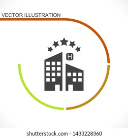 5 star hotel vector icon 10 eps , Lorem ipsum Flat design
