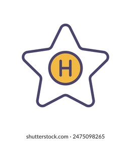 5 Star Hotel vector icon design stock illustration