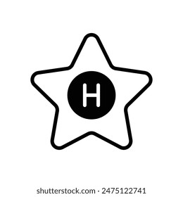 5 Star Hotel vector icon design stock illustration