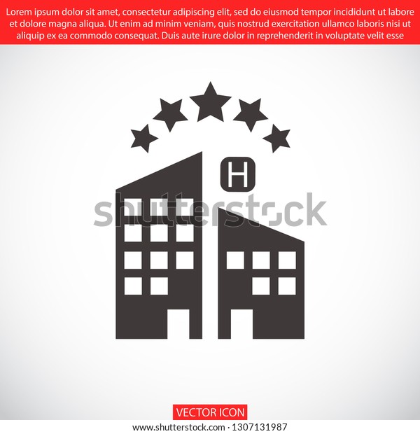 5 Star Hotel Vector Icon 10 Stock Vector Royalty Free 1307131987