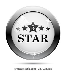 5 star icon. Internet button on white background. EPS10 vector.
