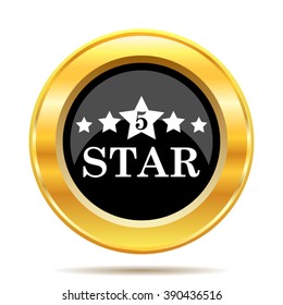 5 star icon. Internet button on white background. EPS10 vector.
