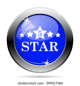 5 star icon. Internet button on white background. EPS10 vector
