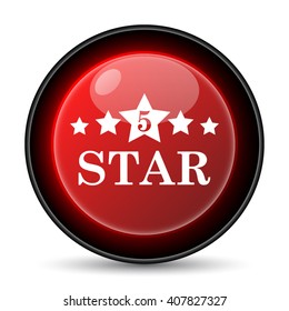 5 star icon. Internet button on white background. EPS10 vector
