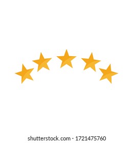 Icono de 5 estrellas vector al mejor voto
