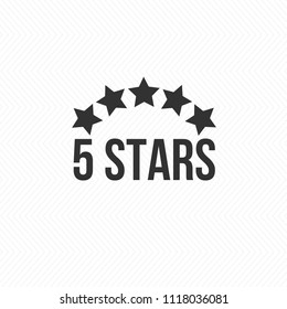 5 Star Icon Vector Illustration Isolated Badge For Website Or App