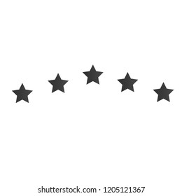 5 star icon vector illustration. For badge for website or app - stock infographics.