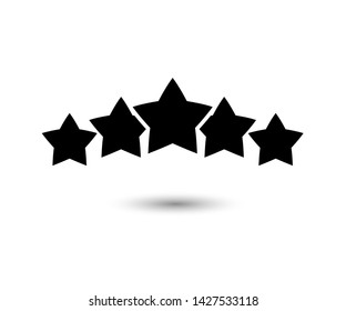 5 star icon vector illustration eps10. Rating review flat icon for apps and websites, infographics - Vector