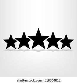 5 star icon vector illustration eps10. Isolated badge for website or app - stock infographics
