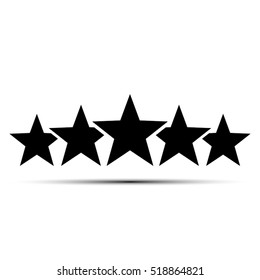 5 star icon vector illustration eps10. Isolated badge for website or app - stock infographics
