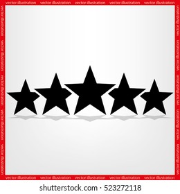 5 star icon vector illustration eps10. Isolated badge for website or app - stock infographics