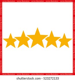 5 star icon vector illustration eps10. Isolated badge for website or app - stock infographics