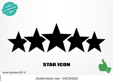 5 star icon vector illustration eps10.