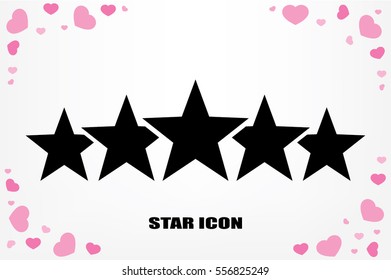 5 star icon vector illustration eps10. Isolated badge for website or app - stock infographics