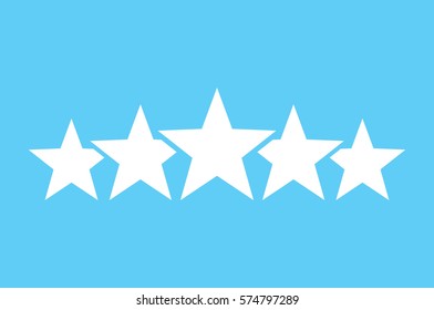 5 star icon vector illustration eps10. Isolated badge for website or app - stock infographics.