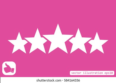 5 star icon vector illustration eps10. Isolated badge for website or app - stock infographics