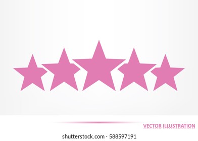 5 star icon vector illustration eps10. Isolated badge for website or app - stock infographics