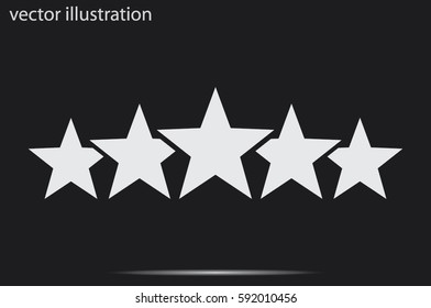5 star icon vector illustration eps10. Isolated badge for website or app - stock infographics