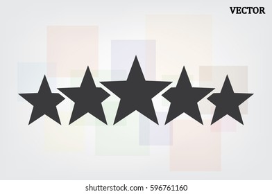 5 star icon vector illustration eps10. Isolated badge for website or app - stock infographics