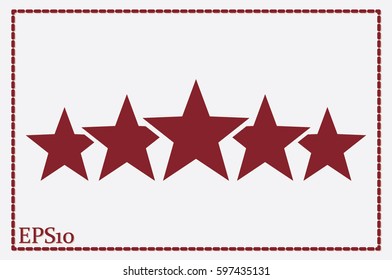 5 star icon vector illustration eps10. Isolated badge for website or app - stock infographics