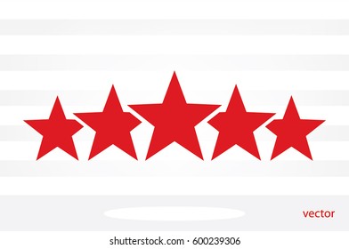 5 star icon vector illustration eps10. Isolated badge for website or app - stock infographics