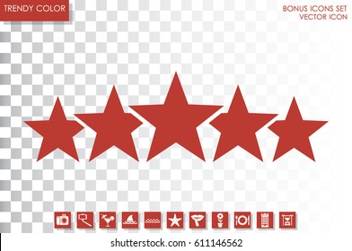 5 star icon vector illustration eps10. Isolated badge for website or app - stock infographics
