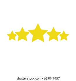 5 star icon vector illustration eps10. Isolated badge for website or app - stock infographics