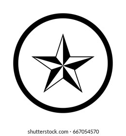 5 star icon vector illustration. Isolated badge for website or app