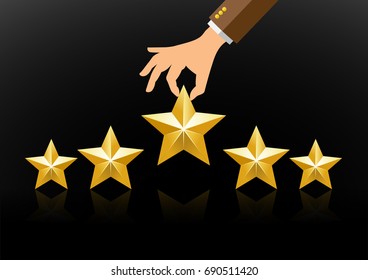 5 star icon vector illustration