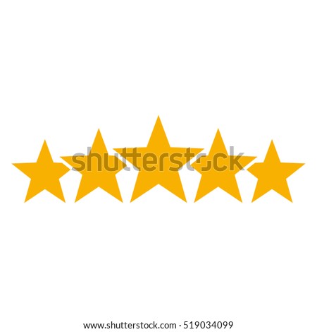 5 star icon vector illustration eps10. Isolated badge for website or app - stock infographics