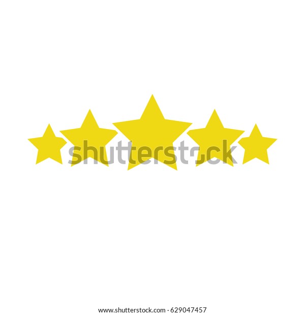 5 Star Icon Vector Illustration Eps10 Stock Vector (Royalty Free) 629047457