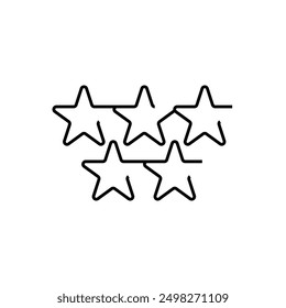 5 star icon vector outline eps