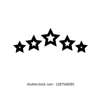 5 star line vector icon