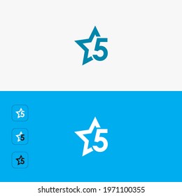 5 Star logo icon vector template.