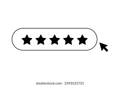 5 Star Rating Customer Feedback Icon, 5 star customer reviews icon, five star rating icon, customer symbol, rating badge vector