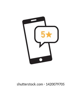 5 star rating graphic design template vector illustration