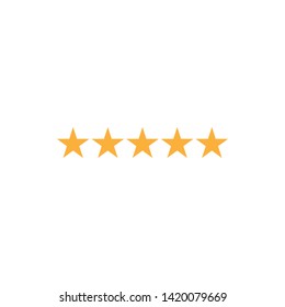 5 star rating icon graphic design template vector illustration