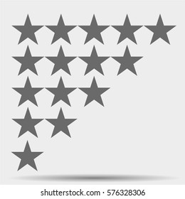 5 star rating Icon illustration isolated vector sign symbol