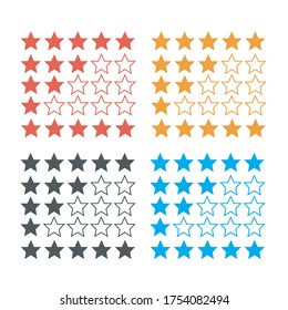 5 star rating icon. Star rate vector illustration
