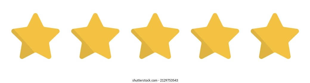 5 star rating icon. Reviews and ranks. Editable vectors.