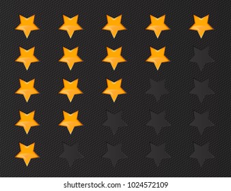 5 star rating icon vector illustration for website or app