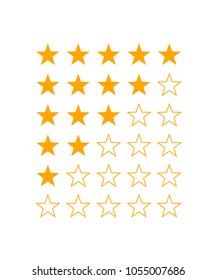 5 star rating icon vector illustration eps10. Isolated badge for website or app - stock infographics

