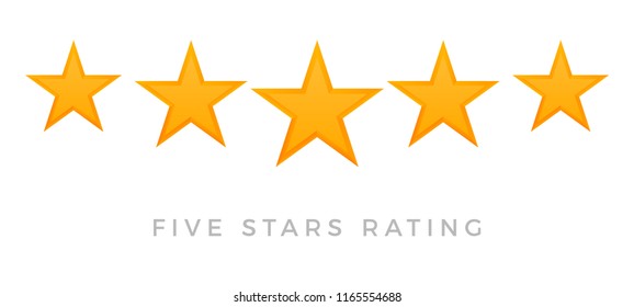 5 star rating icon vector. Rate vote like ranking symbol.