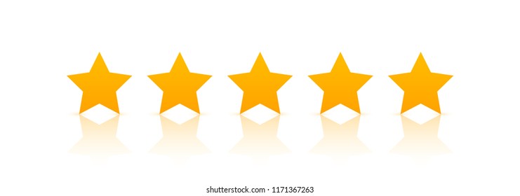 5 star rating icon vector. Rate vote like ranking symbol.