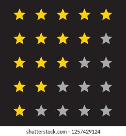 5 star rating icon vector
