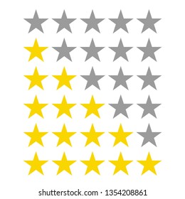 5 star rating icon vector illustration