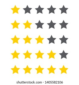 5 star rating icon vector illustration eps10. Isolated badge for website or app - stock infographics 